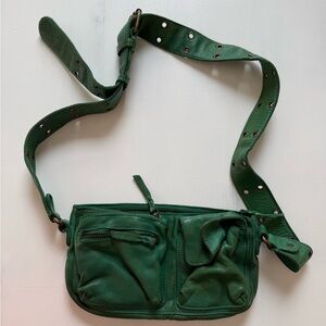 Green Leather Crossbody Bag - free people